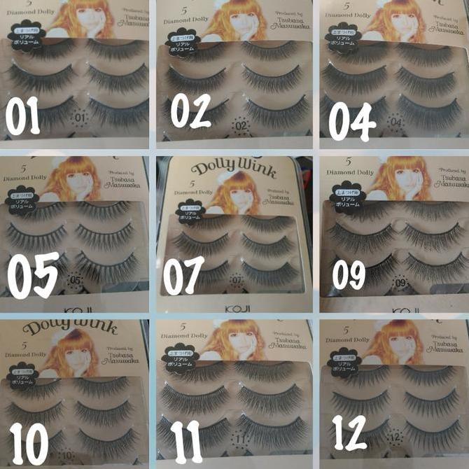HARGA PABRIK - DOLLY WINK 5 ISI 5 PASANG NATURAL BULU MATA KOJI