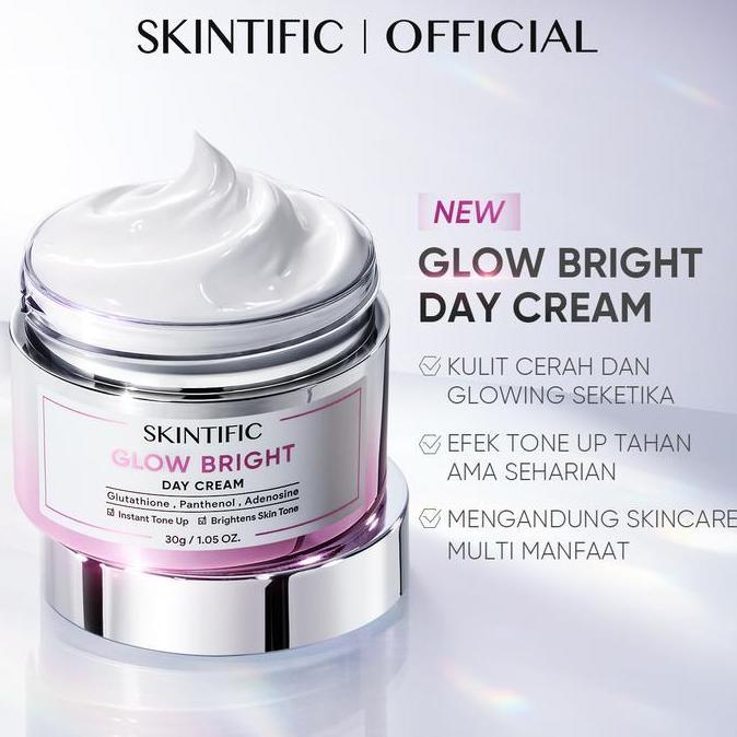 TERLARIS - SKINTIFIC [Flek & Kusam] Cream Pagi & Malam | Glow Bright Day Cream 30g&Symwhite 377 Dark