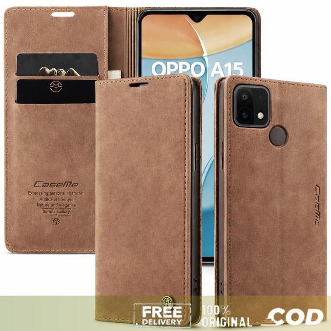 ZCXVC Wallet Case untuk Oppo A15 A15S A5S A7 A96 5G F11 Pro Casing Hp Caseme Original Telepon dengan