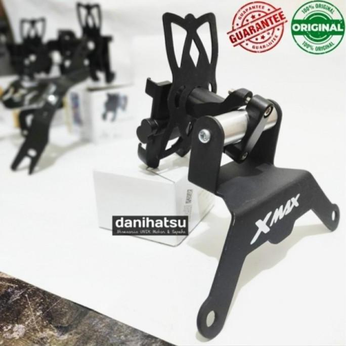 HOLDER HP MOTOR XMAX NMAX ADV - Dudukan HP Stang Spion motor Alumunium
