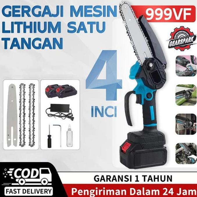 NILKAN Mesin Chainsaw 4 Inch /Mesin Chainsaw 1000W/Cordless Chainsaw 36V /Gergaji Baterai Gergaji Ra