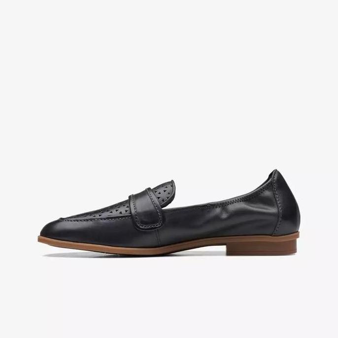 Ready Clarks Lyrical Way Original Women's Loafers Shoes Leather - Black