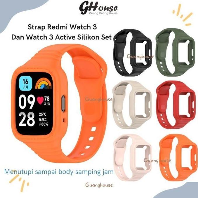 Strap Xiaomi Redmi Watch 3 / Redmi Watch 3 ACTIVE Bahan Silikon Set