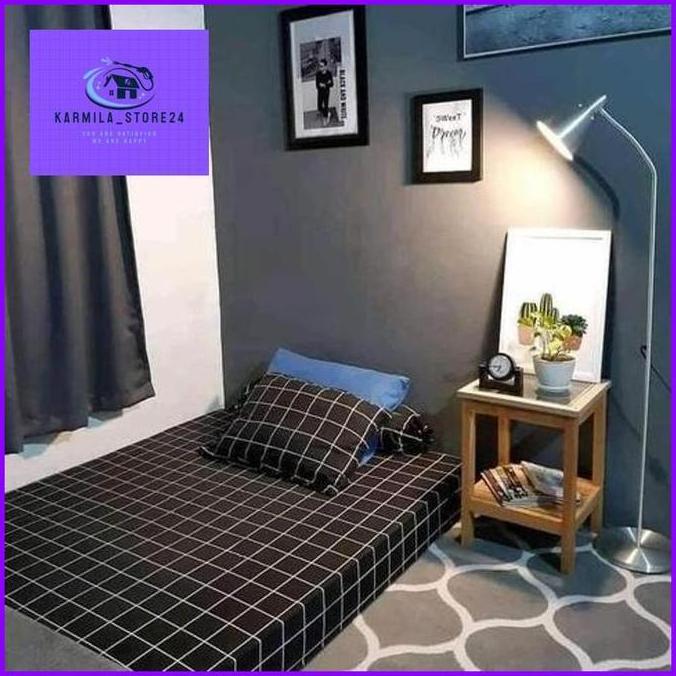 SPREI POLOS /SPREI AESTHETIC MOTIF KOTAK KOTAK 120x200 160X200 180X200