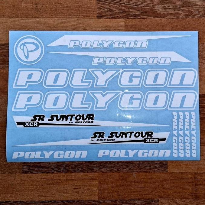 TERLARIS STIKER SEPEDA POLYGON CUTTING STICKER MTB ROAD BIKE