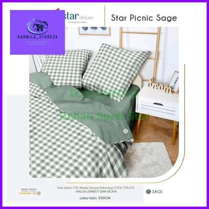 Bahan Kain Sprei Star - Picnic Series