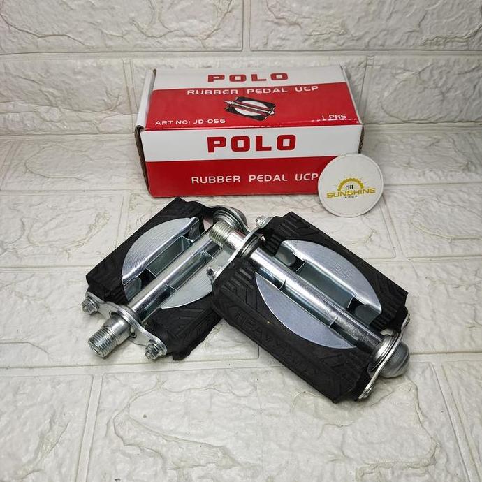 Pedal Karet POLO As Besar Plat Tengah Besi Sepeda Onthel Ontel Jengki Mini Jadul