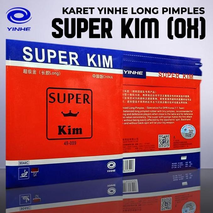 Karet Bat Bintik Panjang Yinhe Super Kim OX Pingpong Bintik Goyang