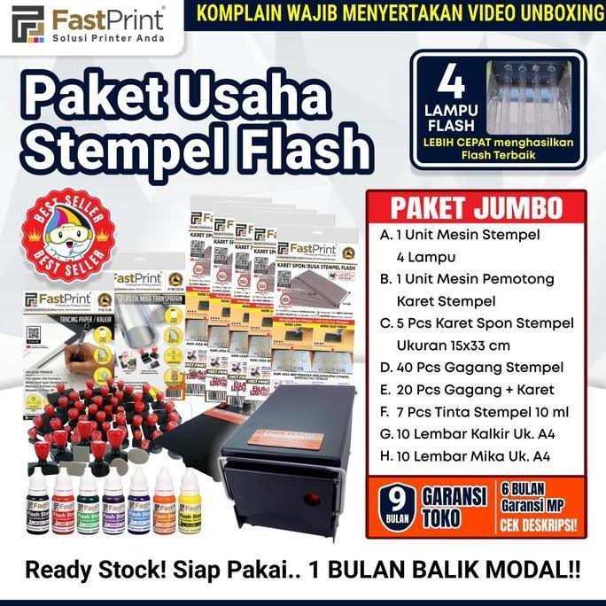 Paket Mesin Stempel Warna Jumbo 4 Lampu Import Lengkap