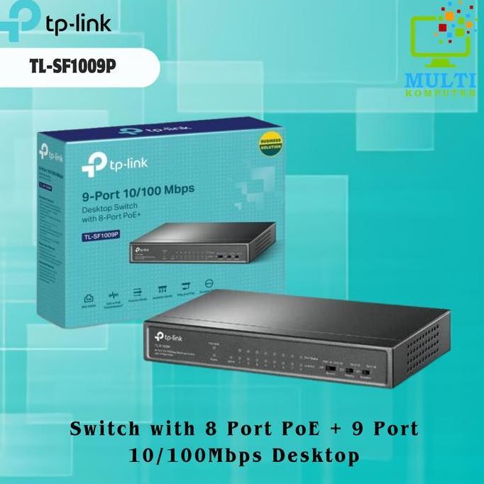 Switch with 8-Port PoE+ TP-LINK TL-SF1009P 9-Port 10/100Mbps Desktop