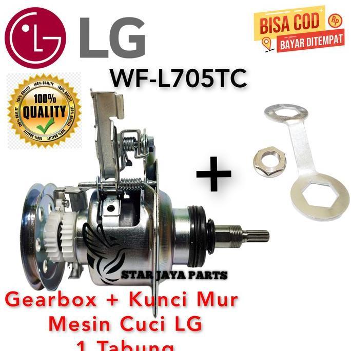 Set Gearbox + Kunci Dan Mur Mesin Cuci Lg 1 Tabung Type Wf-L705Tc
