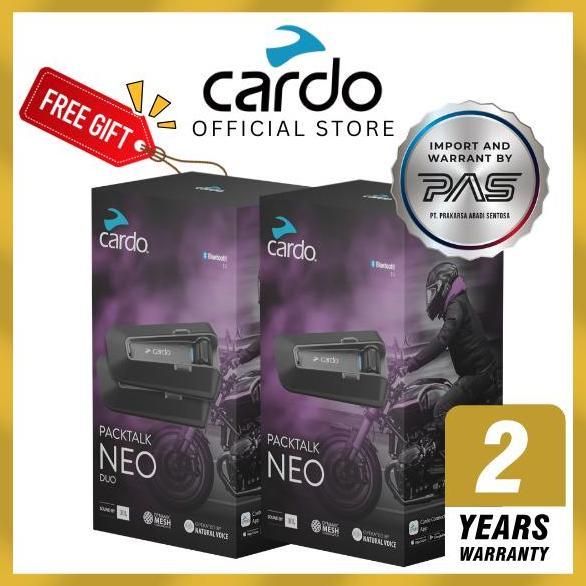 Cardo Packtalk Neo Intercom Helm Motor Mesh Bluetooth Waterproof IP67