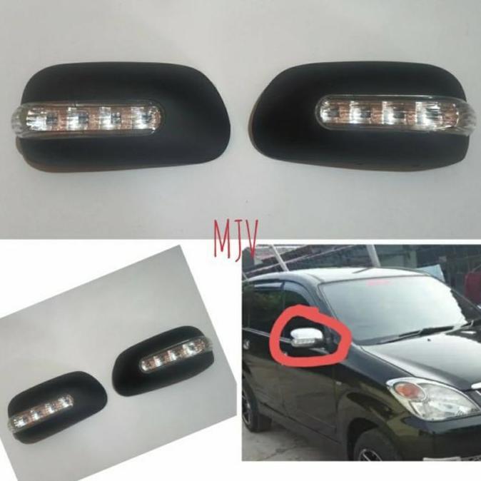 Cover Spion + Lampu Sein Hitam Doff Mobil Avanza Vvti Tipe G 2008 2009 2010 2011