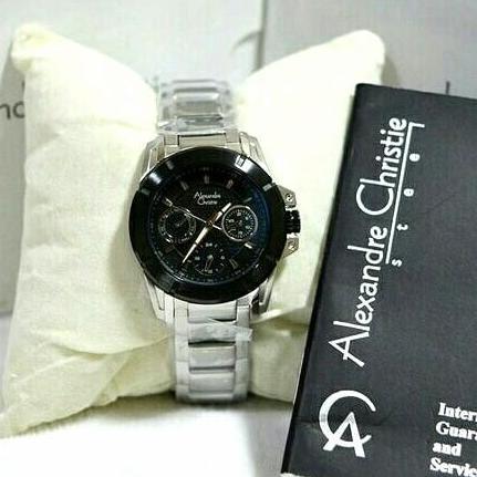Ready JAM TANGAN ALEXANDRE CHRISTIE AC6226 / AC 6226 SILVER BLACK LADIES