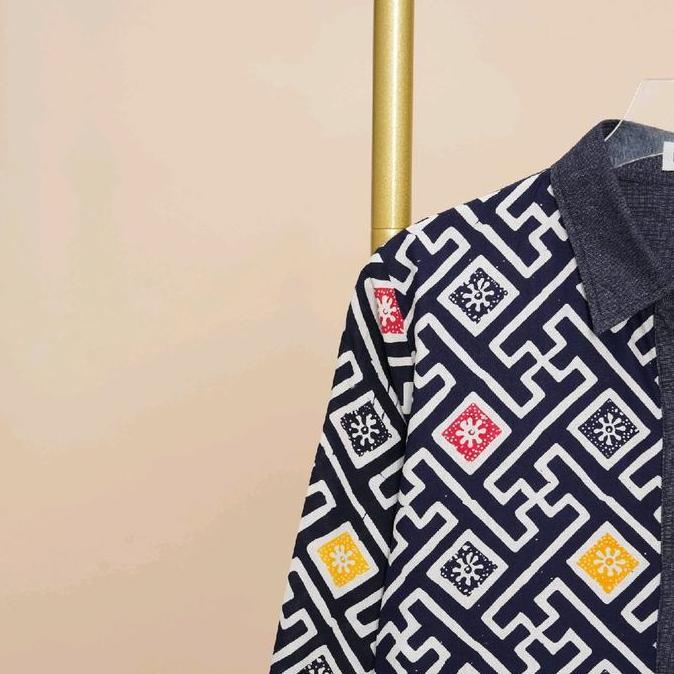 Tunik Batik Wanita Sekar Navy