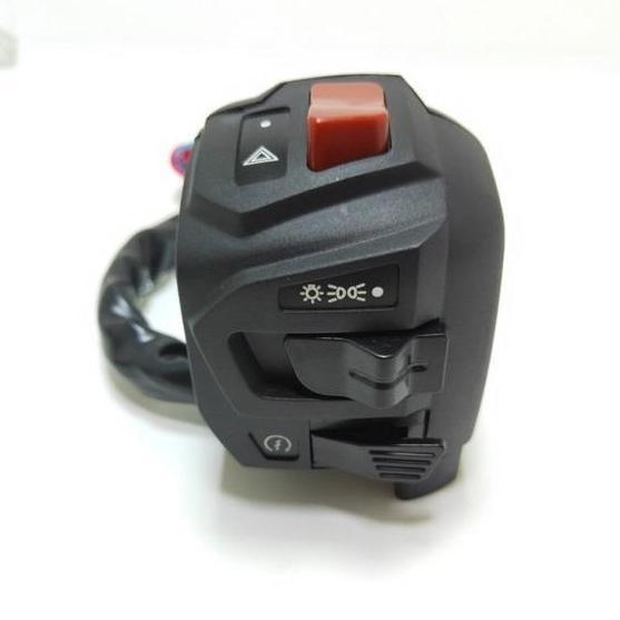 Saklar Set Kiri Kanan LED Biru NMAX Old 2019 ke Bawah untuk Modifikasi Soket/Universal Sepeda Motor