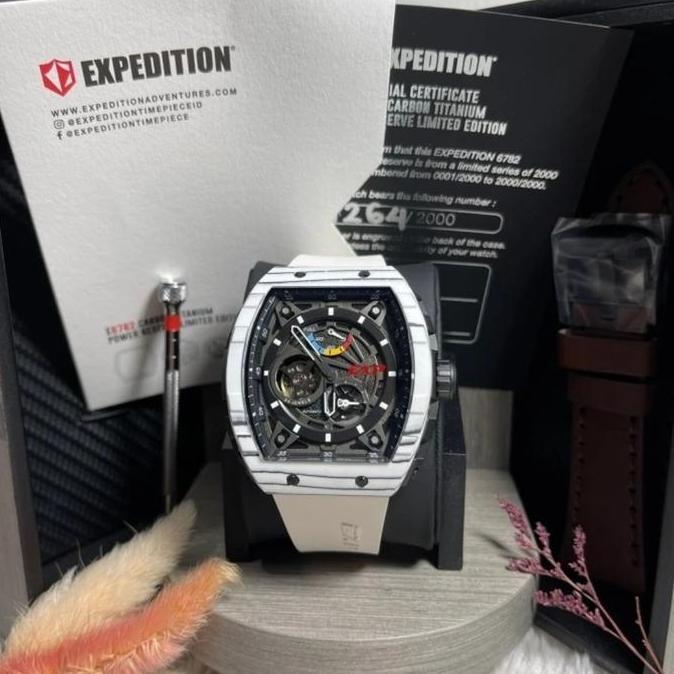 Ready JAM TANGAN PRIA EXPEDITION E6782 E 6782 AUTOMATIC TITANIUM RUBBER BAND
