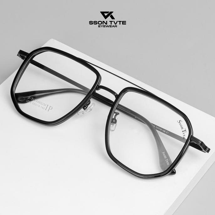 Kacamata Lensa Blueray Minus Photocromic Aviator Elegan Anti Radiasi Komputer Trendy Casual Lensa Mi