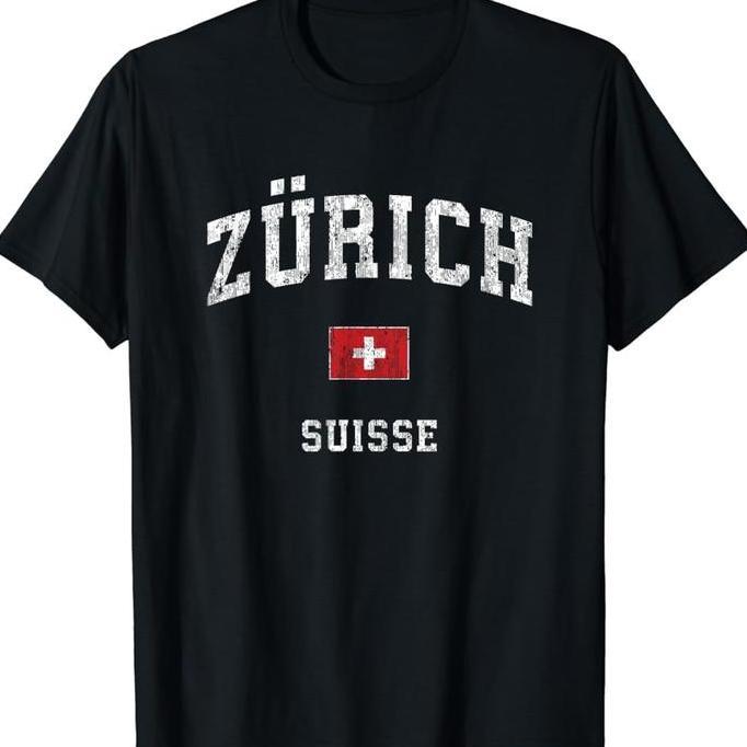 Kaos Oleh-oleh Swiss Switzerland Zurich - Baju Souvenir Zurich Switzerland