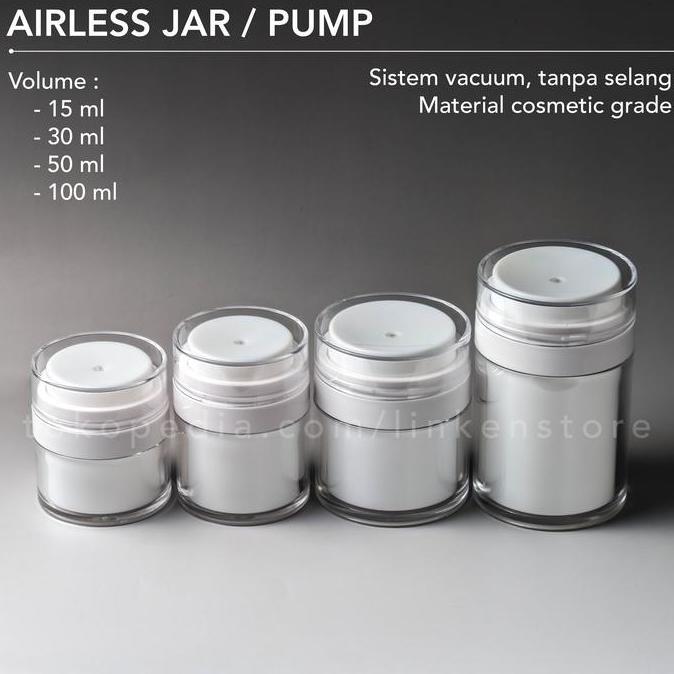 Airless Jar Pot Cream / Botol Pump Atas - Cream Lotion Skincare Travel