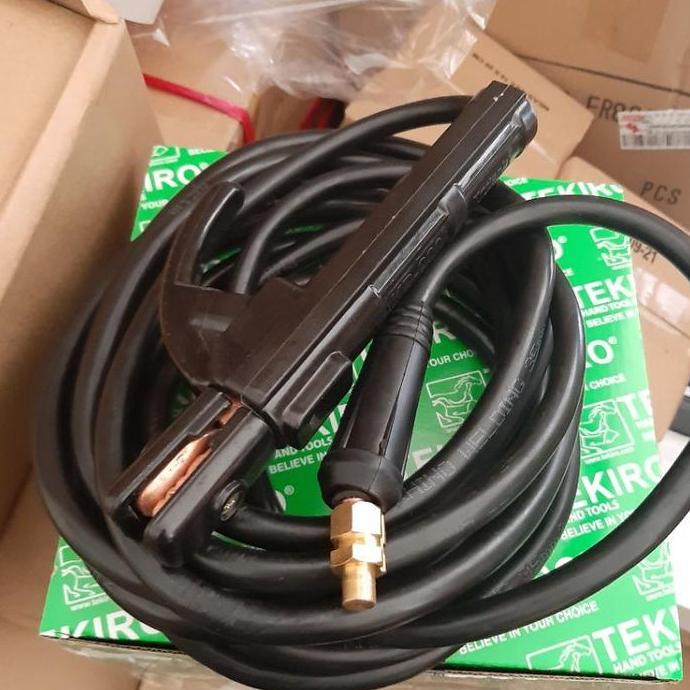 kabel las set 10 meter plus stang las kabel mesin las listrik