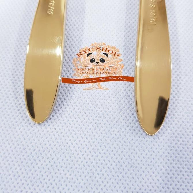 Sendok Makan Emas & Garpu Makan Emas 18-10 Stainless Steel JAPAN