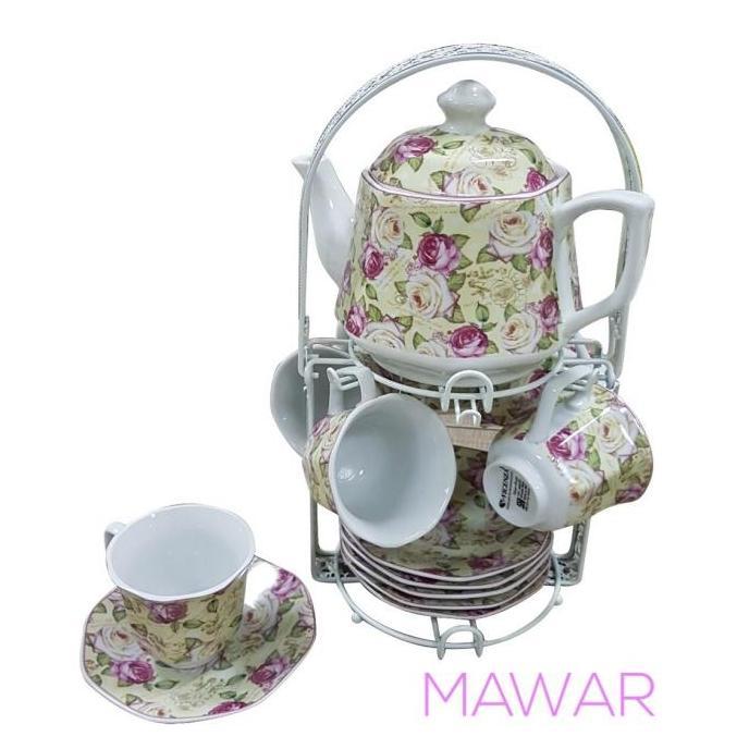Tea set Vicenza C78N / Perangkat cangkir minum teko Vicenza