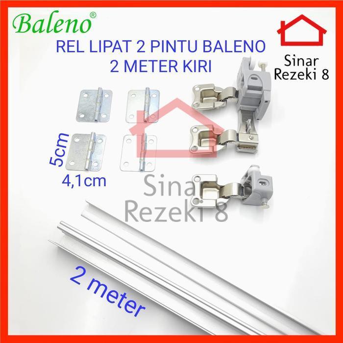 Rel Pintu Lemari Lipat Tarik Dorong Roda 3M Folding Foldable Wardrobe