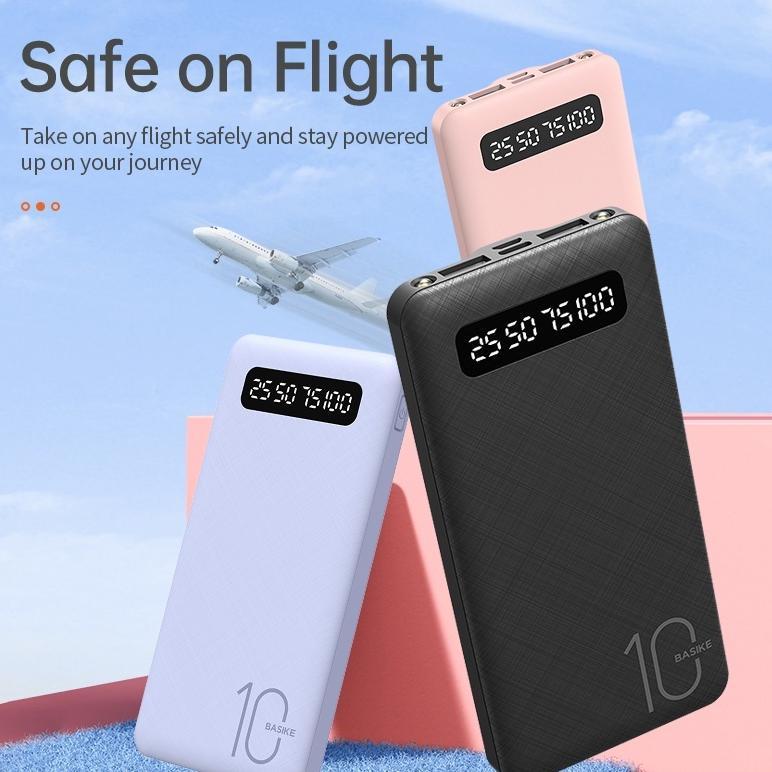 Hot Deals (Hot)Basike Powerbank Fast Charging 30000 20000Mah 10000Mah Dual Usb Mini Murah With Sente