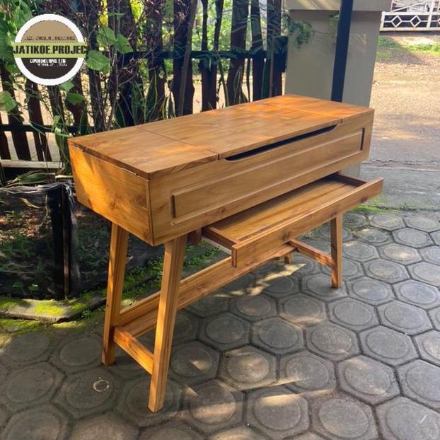 Meja Rias Antik Kayu Jati Perhutani Minimalis