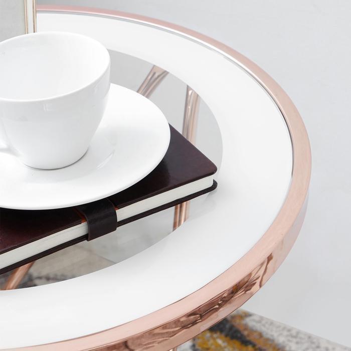 Informa Nicole Meja Sisi Bundar Meja Kecil Meja Sofa Meja Sudut Ruangan Teras Kopi