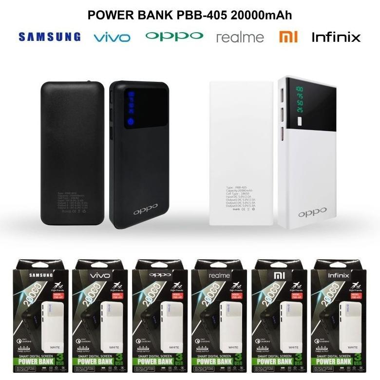 New Powerbank Samsung 20000Mah Power Bank Samsung 20000Mah 3Usb Led Pbb-405 Kw