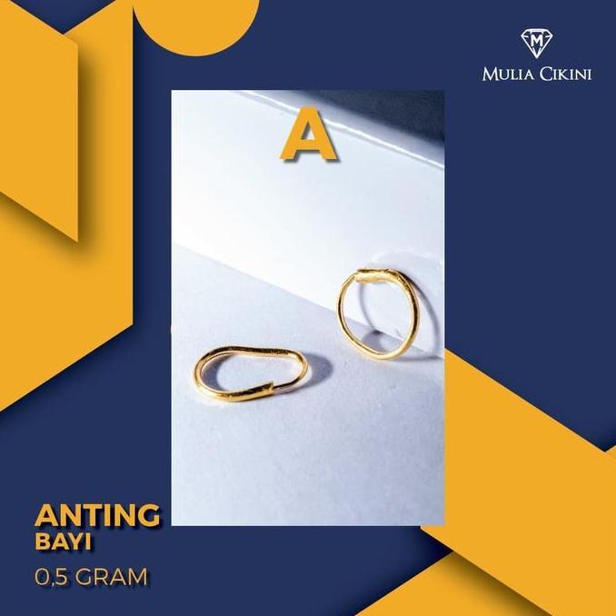 Anting Baby / Bayi emas 24K berat 0.5 gram