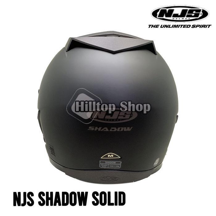 Helm Njs Shadow Solid Full Face Dv Helmet Original Dan Terpercaya