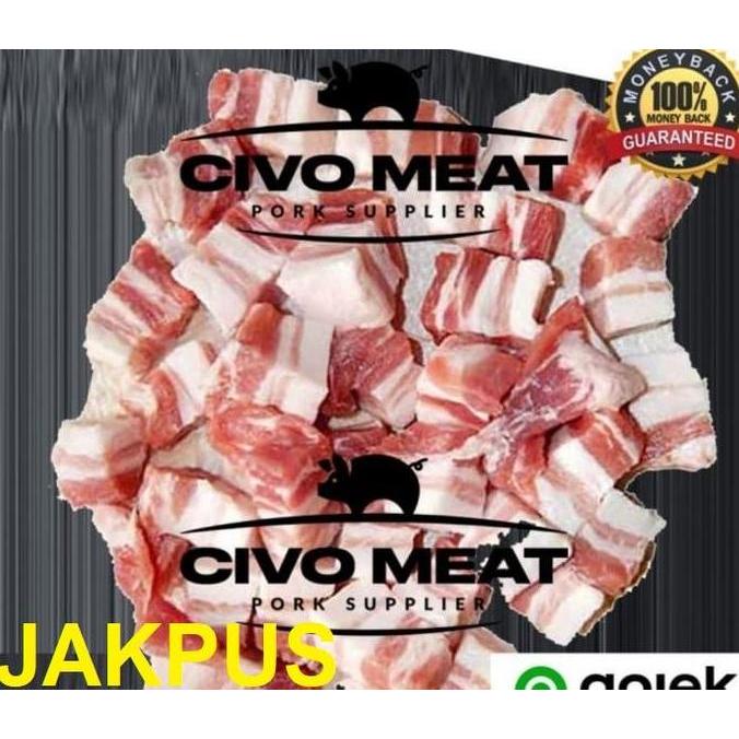 Daging Babi Samcan Pork Belly Potong Dadu / Babi Kecap 500gr