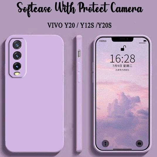 Softcase Macaron Polos For Vivo Y20 Y12S Y20S - Case HP Vivo Y20 Y12S Y20S - Casing HP Vivo Y20 Y12S