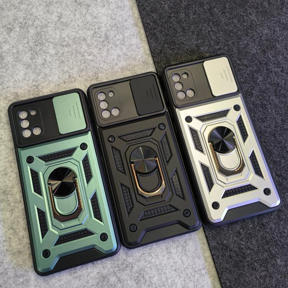 Cuci Gudang Samsung A31 - Sgflip Army Militay Ring Flip Lens Armor Case Shockproof