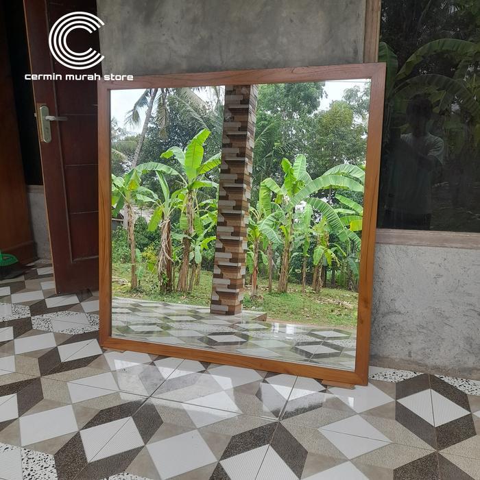 CERMIN DINDING KOTAK MINIMALIS 120120 CM / CERMIN KACA KOTAK / CERMIN DINDING