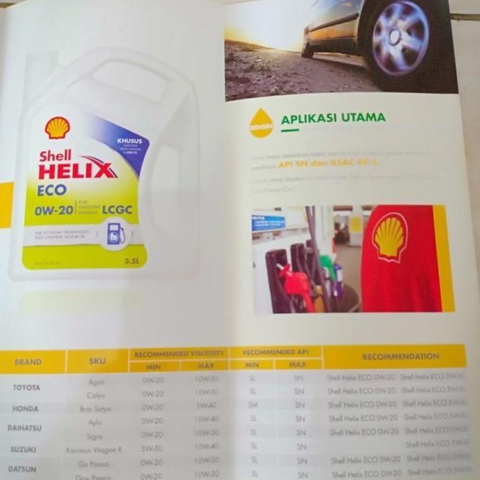 Ready Paket Oli Shell Helix Eco 0W-20 + Filter Oli Suzuki Karimun Wagon R