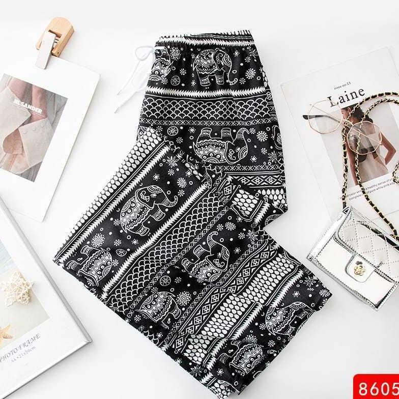 PREMIUM Viral Kulot Gajah Thailand | Kulot Import Rayon Motif Gajah