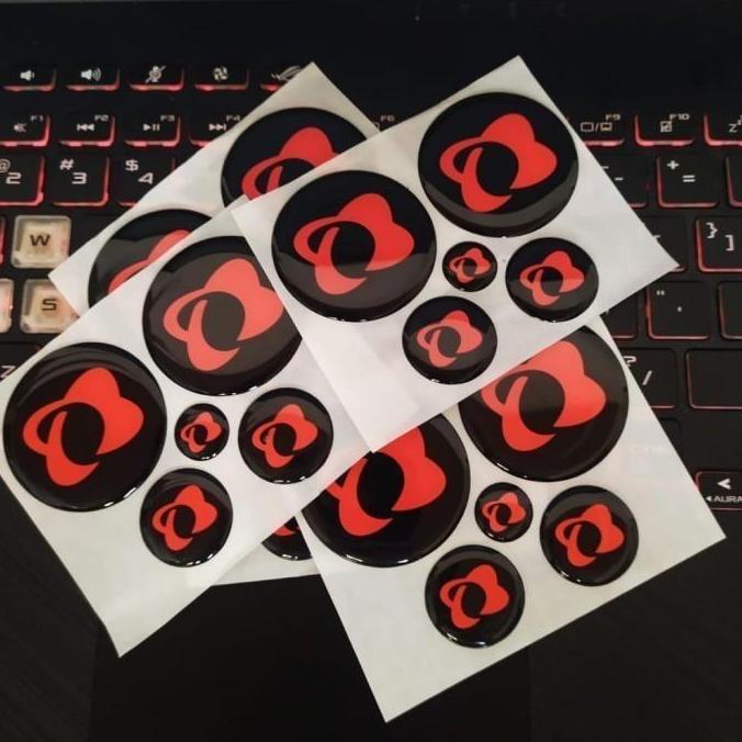 OCITO MERAH STIKER EMBLEM NMAX AEROX LEXI MOTOR 1 SET BERKUALITAS murah
