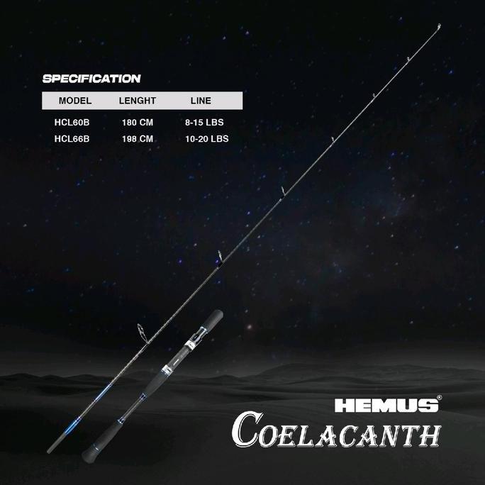 TERBARU - Joran Pancing Cast Jigging HEMUS COELACANTH 180cm FULL FUJI
