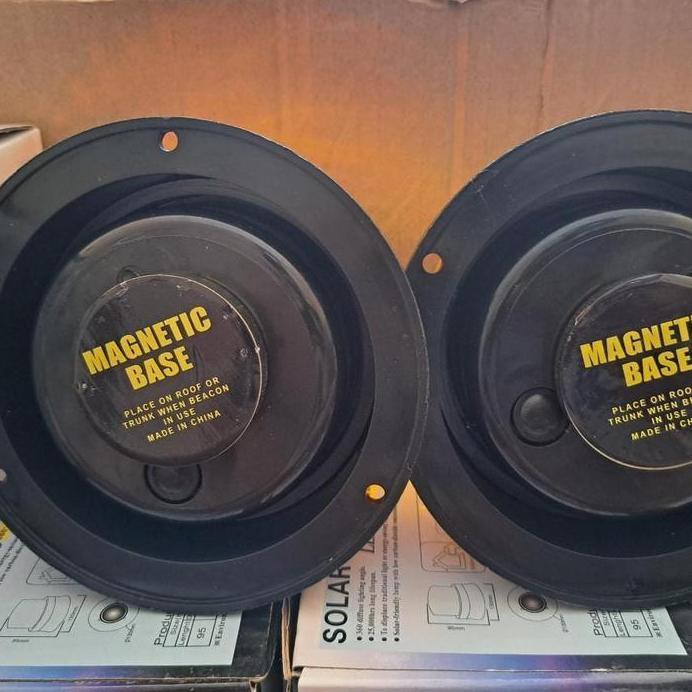 lampu rotari solar mini panel Surya lampu warning light rotary solar