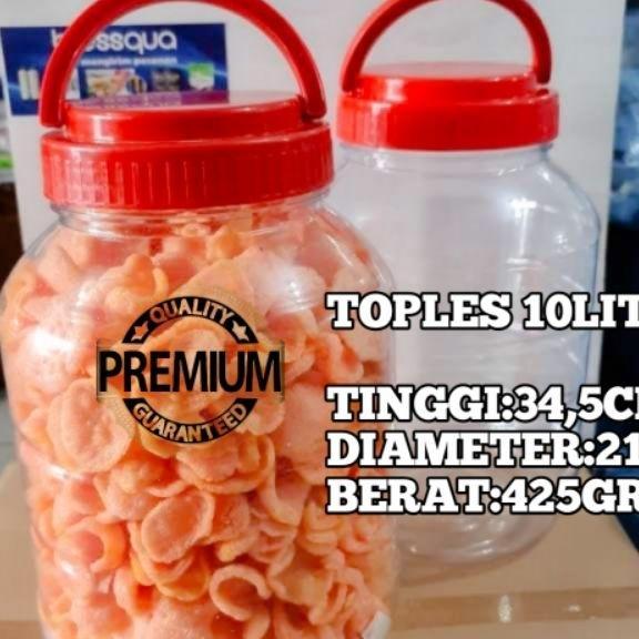 Toples Kerupuk 10Liter/Toples Tebal 10Liter/Toples 10 Liter