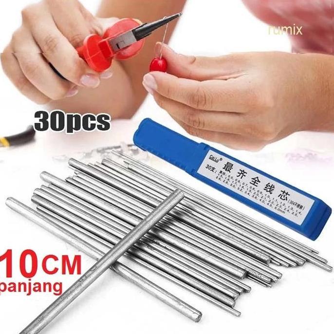 VIWIUWIU Kawat Gulung Perhiasan Set 30pcs Alat Membuat Perhiasan Peralatan Tukang Emas Batang Baja S