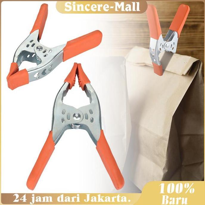 DIKARTELLA Quick Clamp Jepit Penjepit Kayu Spring Clamp Besi Jepit Ujung Karet