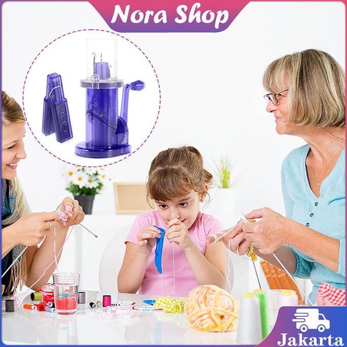 AWAYESH Alat Rajut Alat Rajut Mini Manual DIY Alat Merajut Untuk Anak Hand-Operated Embellish Knitti