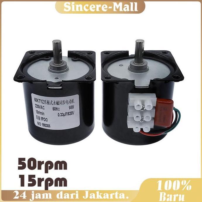 GAIZINPO 15RPM 50RPM Ac Motor Motor Gearbox 14w 220v Permanent Magnet Synchronous Motor