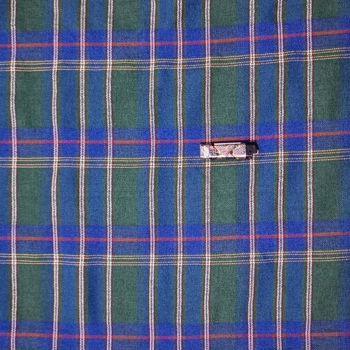 Kain Jok mobil Fabric Tartan kotak Hijau cocok untuk Katana Karimun