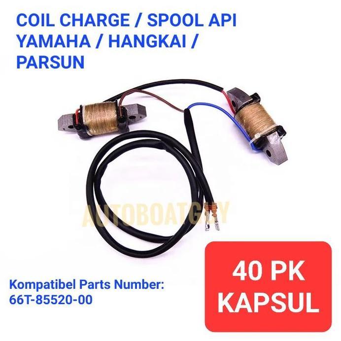 66T-85520-00 Coil Charge / Spool Sepul Api Yamaha 40 PK HP Kapsul murah
